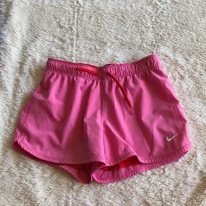 Pink and Red Nike Shorts